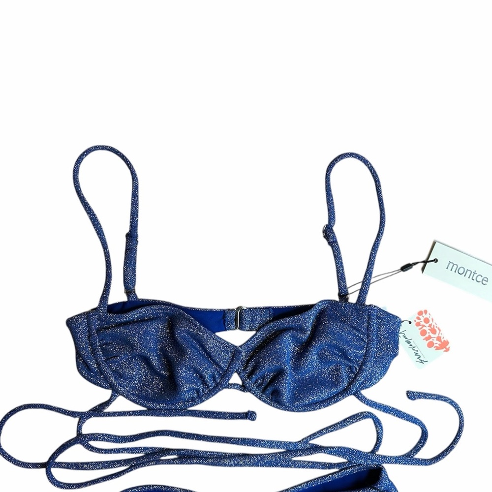Free People Montce Sparkle Simone Bikini
Top & Lulu Bottoms in Sky Sparkle - Picture 5 of 11